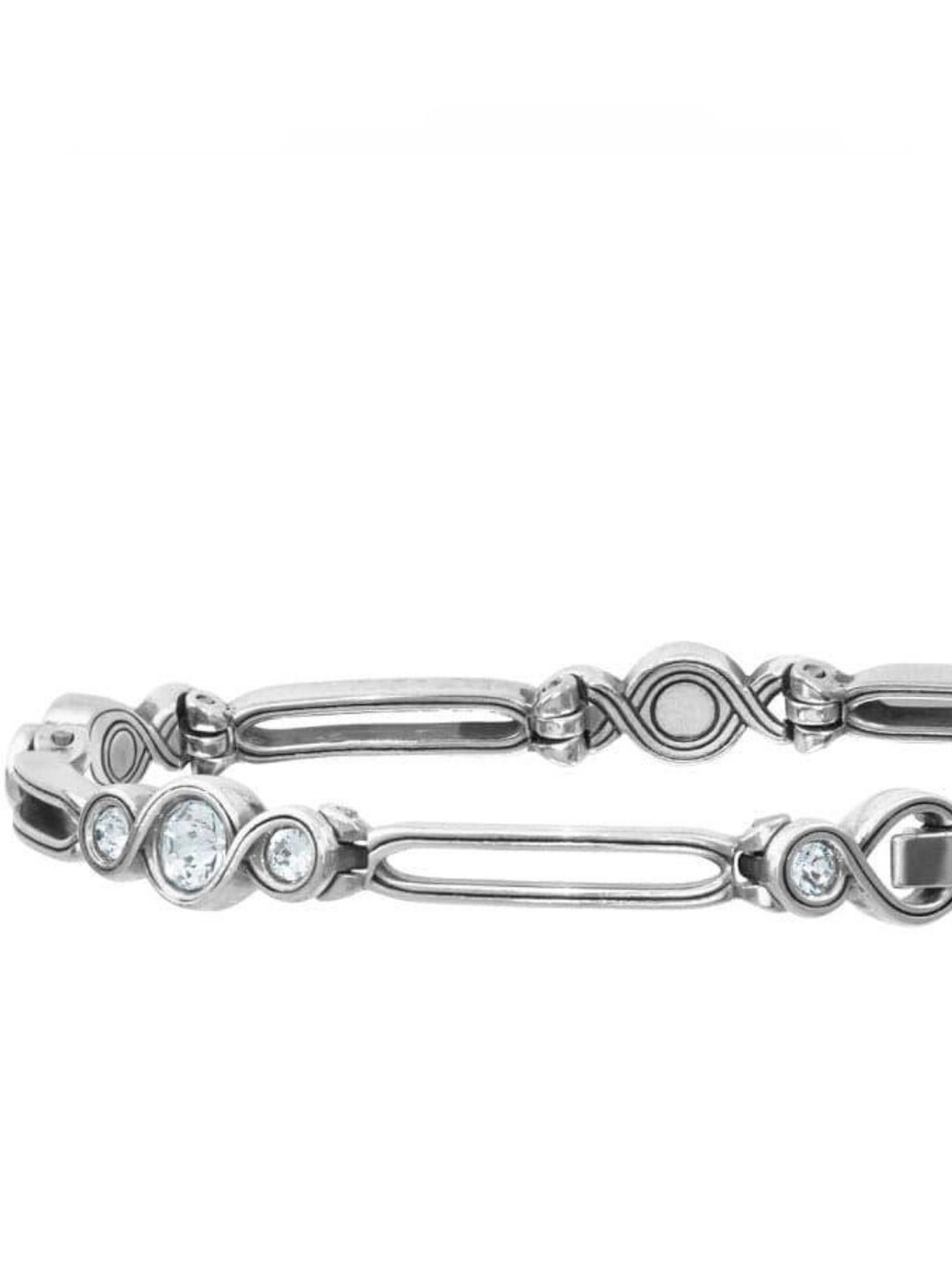 $78 Brighton "INFINITY SPARKLE" Swarovski Crystal Classic Open Links Bracelet